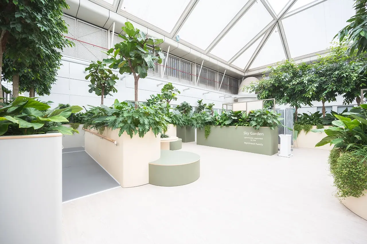 Sky garden at Chelsea and Westminster Hospital
