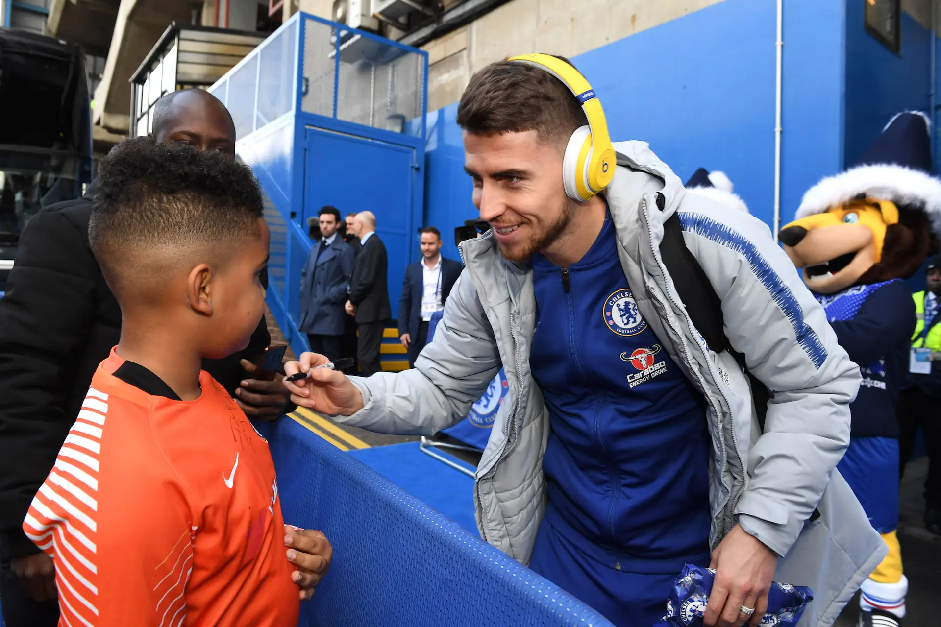 during the Premier League match between Chelsea FC and Leicester City at Stamford Bridge on December 22, 2018 in London, United Kingdom.