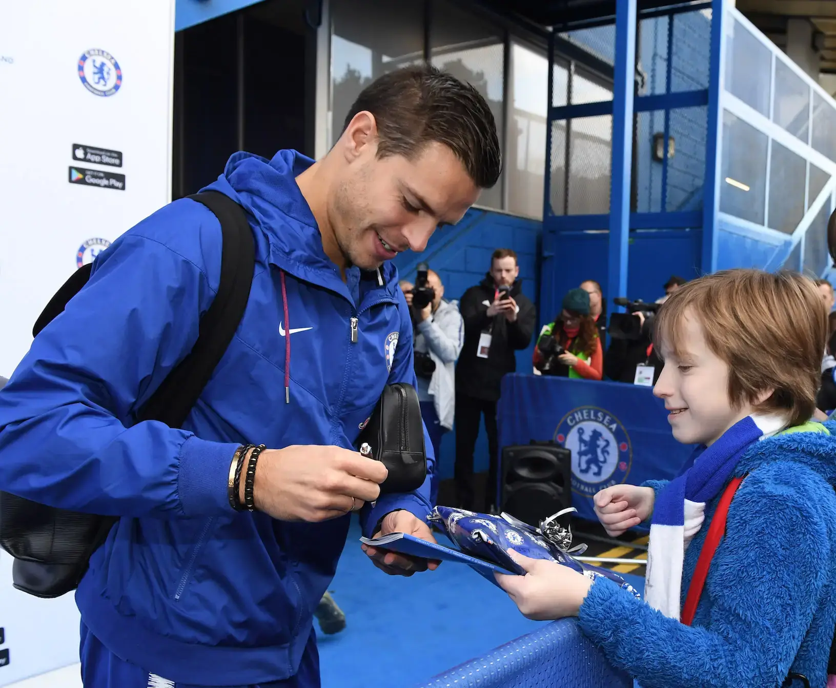 during the Premier League match between Chelsea FC and Leicester City at Stamford Bridge on December 22, 2018 in London, United Kingdom.